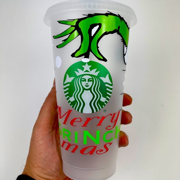 ☃️🎅🏼Grinch Xmas Starbucks 24 oz Cold Tumbler